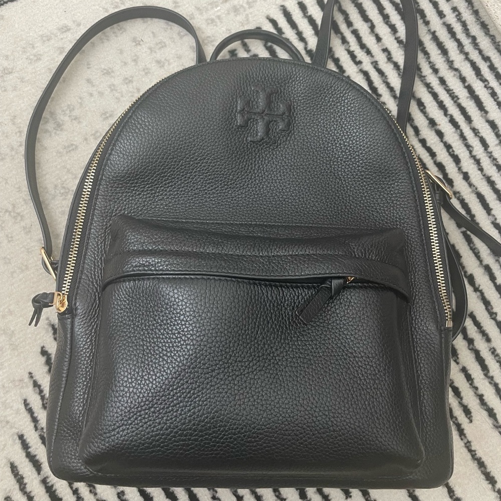 Tory Burch Leather Backpack w/ Laptop Sleeve